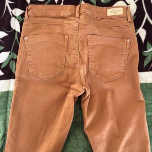 ZARA Trafaluc Rust Brown Jeans